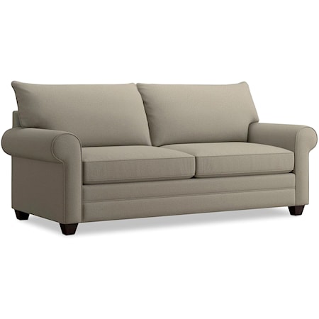 Casual 2-Cushion Sofa with Rolled Arms