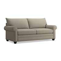 Casual 2-Cushion Sofa with Rolled Arms