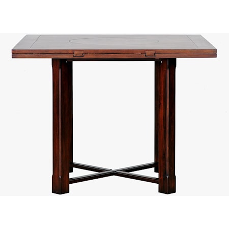 Transitional Square Gathering Dining Table with Extension