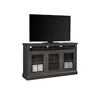 Transitional 66" Highboy TV Console with Wire Management