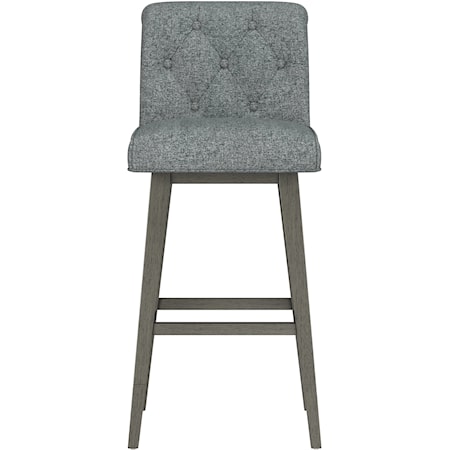 Tufted Adjustable Swivel Stool