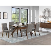 Mid-Century Modern 7-Piece Dining Set