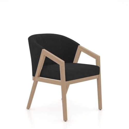 Contemporary Upholstered Chair with Curved Backrest