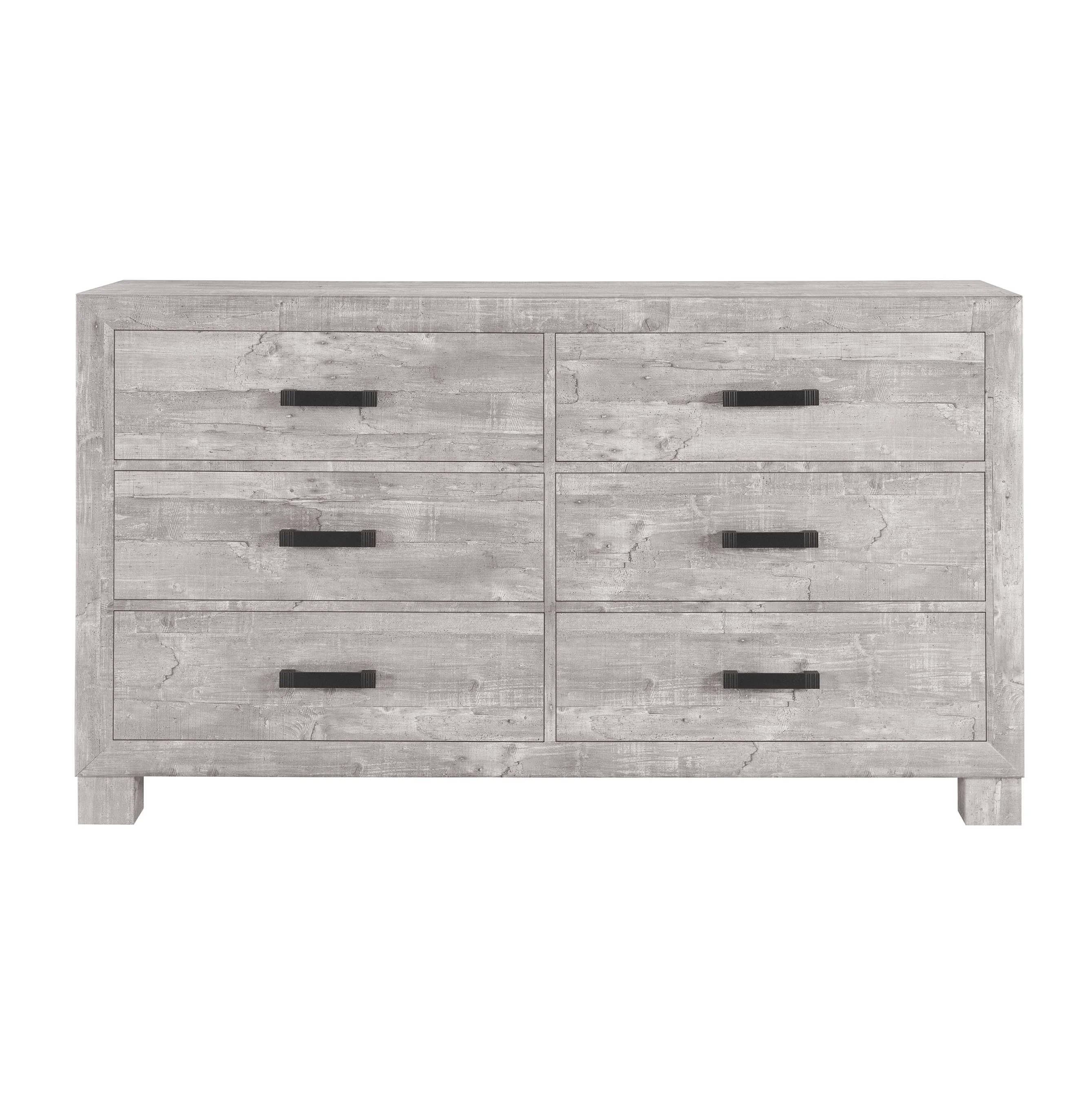Global Furniture Nolan NOLANGREYDR Transitional 6Drawer Dresser