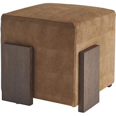 Contemporary Hamden Leather Ottoman