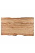 KR Home Dining Tables Rustic Trestle Dining Table with Live Edges