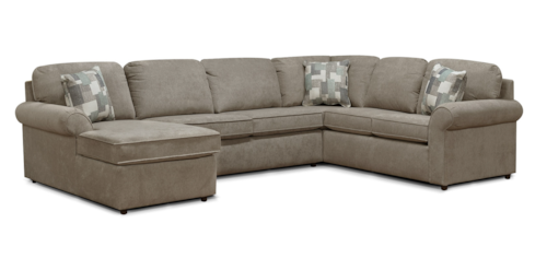 Casual 3-Piece Sectional Sofa with Chaise