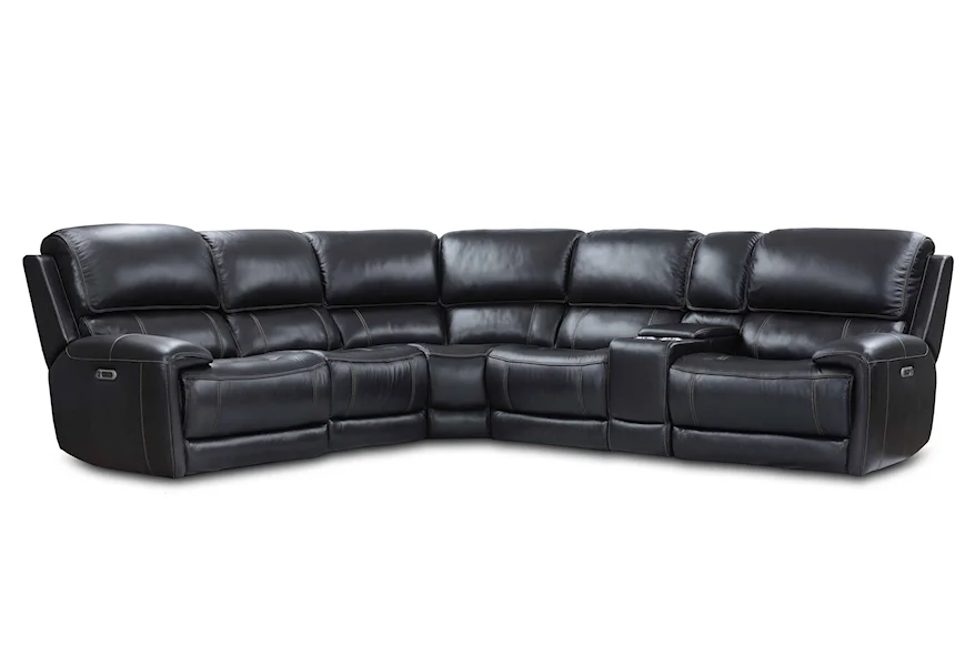 Empire - Verona Blackberry 6 Piece Modular Power Reclining Sectional by Parker Living at Galleria Furniture, Inc.