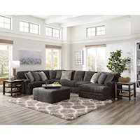 Four Piece Sectional with Chaise and Track Arms