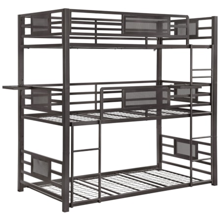 Rogen Twin Triple Bunk Bed