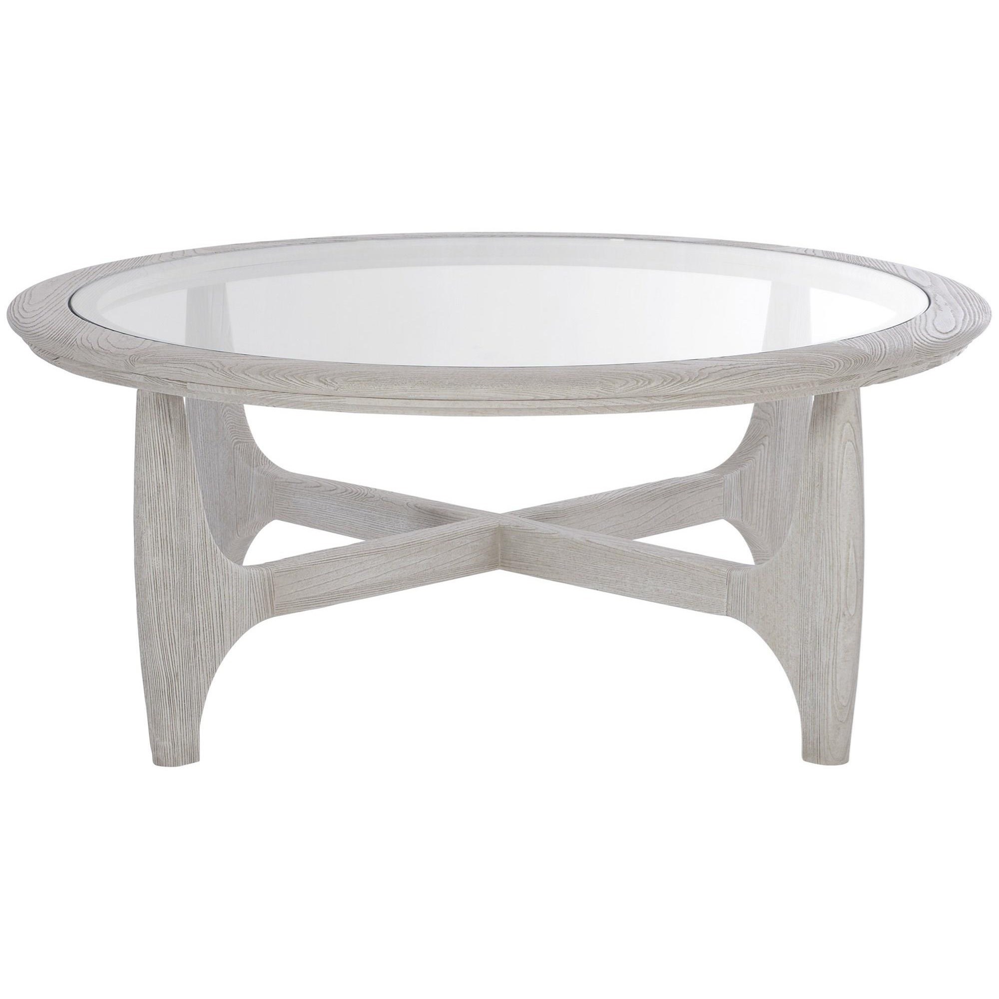 bernhardt glass coffee table