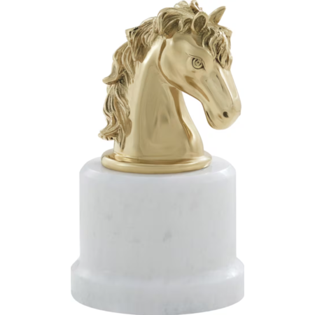 Brass Horse Head Statue