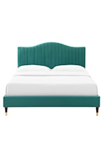 Modway Juniper Channel Tufted Performance Velvet Twin Platform Bed