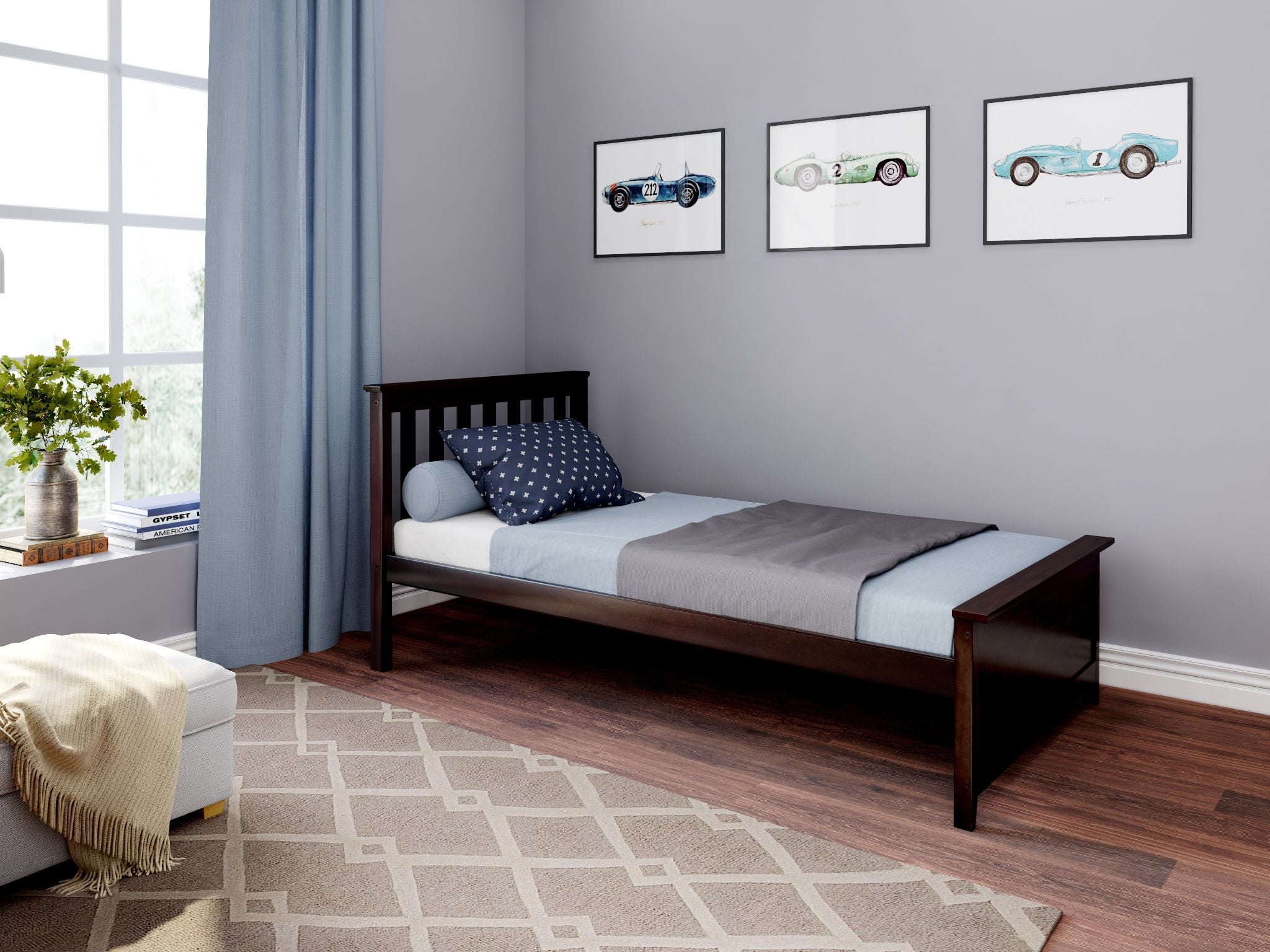 Jackpot Kids Single Beds Youth Twin Bed in Espresso