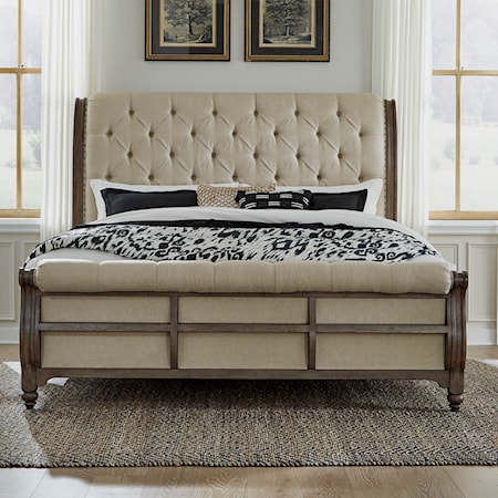 3-Piece Upholstered Queen Sleigh Bedroom Set