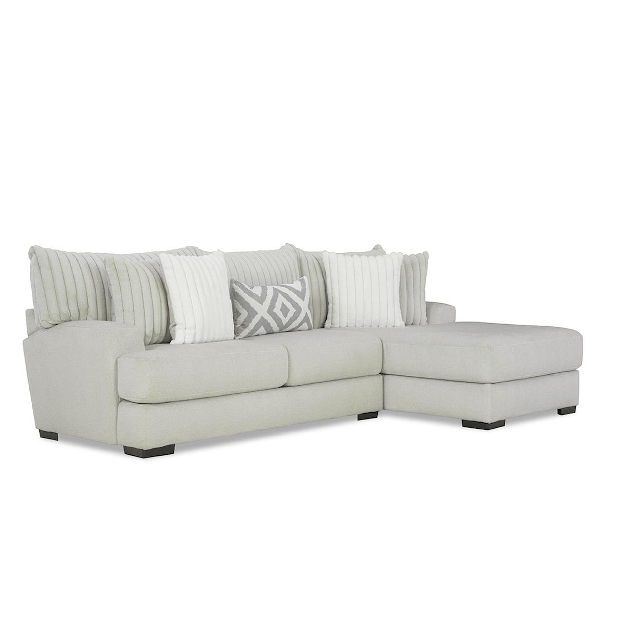 Albany 938 Tweed Silver 2-Piece Sectional Sofa