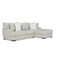 Transitional 2-Piece Sectional Sofa with Right-Arm Facing Chaise