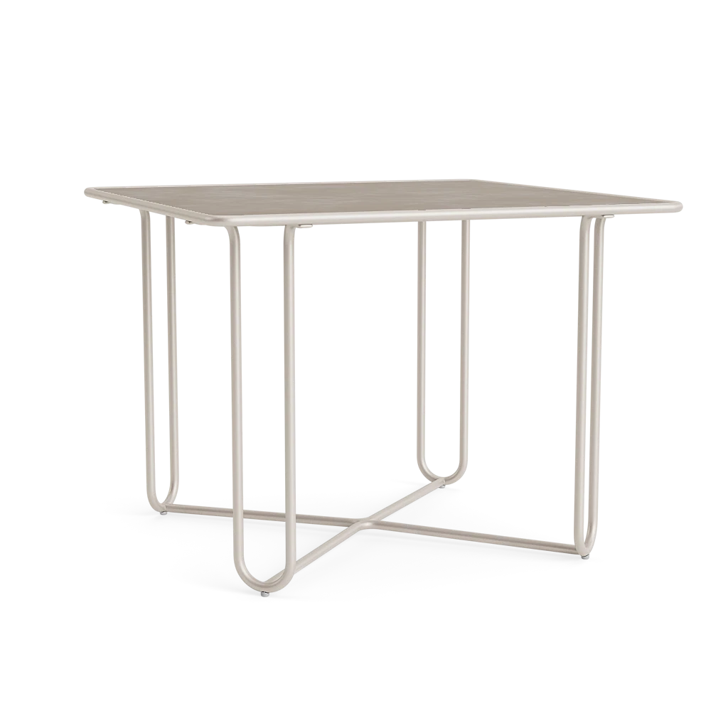 38" Sq. Aluminum Dining Table w/Ceramic Top