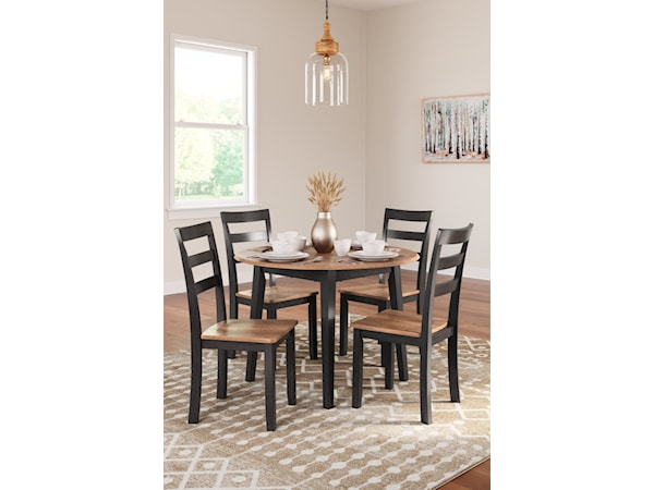 5-Piece Round Dining Set