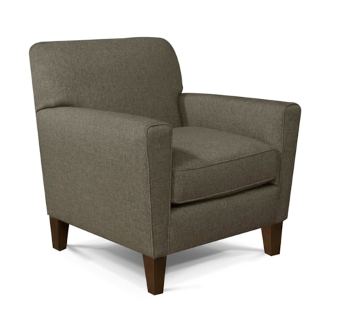 Transitional Arm Chair with High Tapered Legs