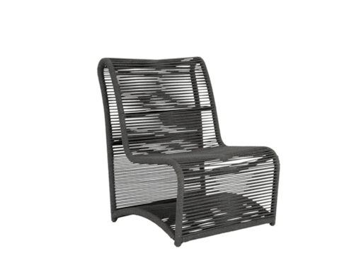 Contemporary Armless Outdoor Club Chair
