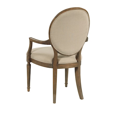 Cecil Oval Back Uph Arm Chair