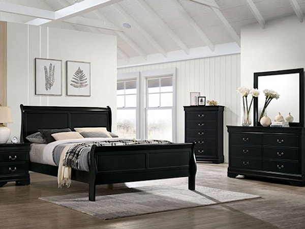 Queen Bed + 1NS + Dresser + Mirror