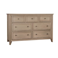 Transitional 7-Drawer Dresser with Self-Closing Drawer Guides