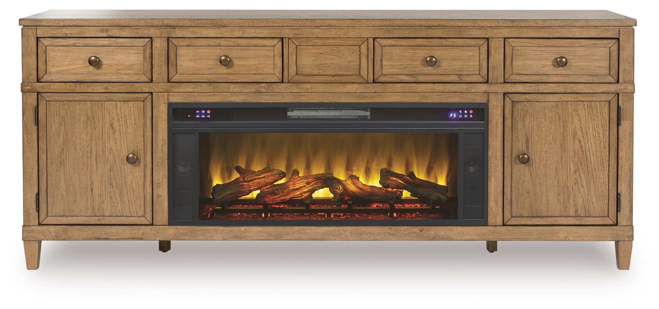81" TV Stand With Electric Fireplace