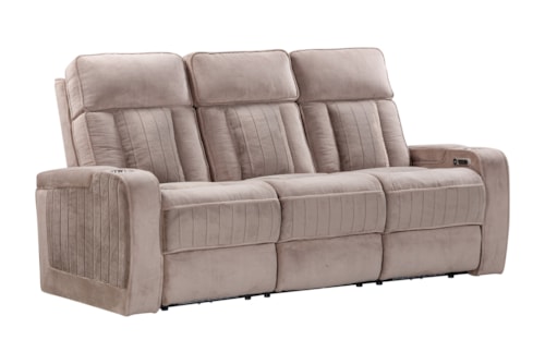 Casual Power Reclining Sofa with Power Headrests