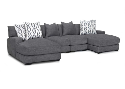 Contemporary 4-Piece Sectional Chaise Sofa