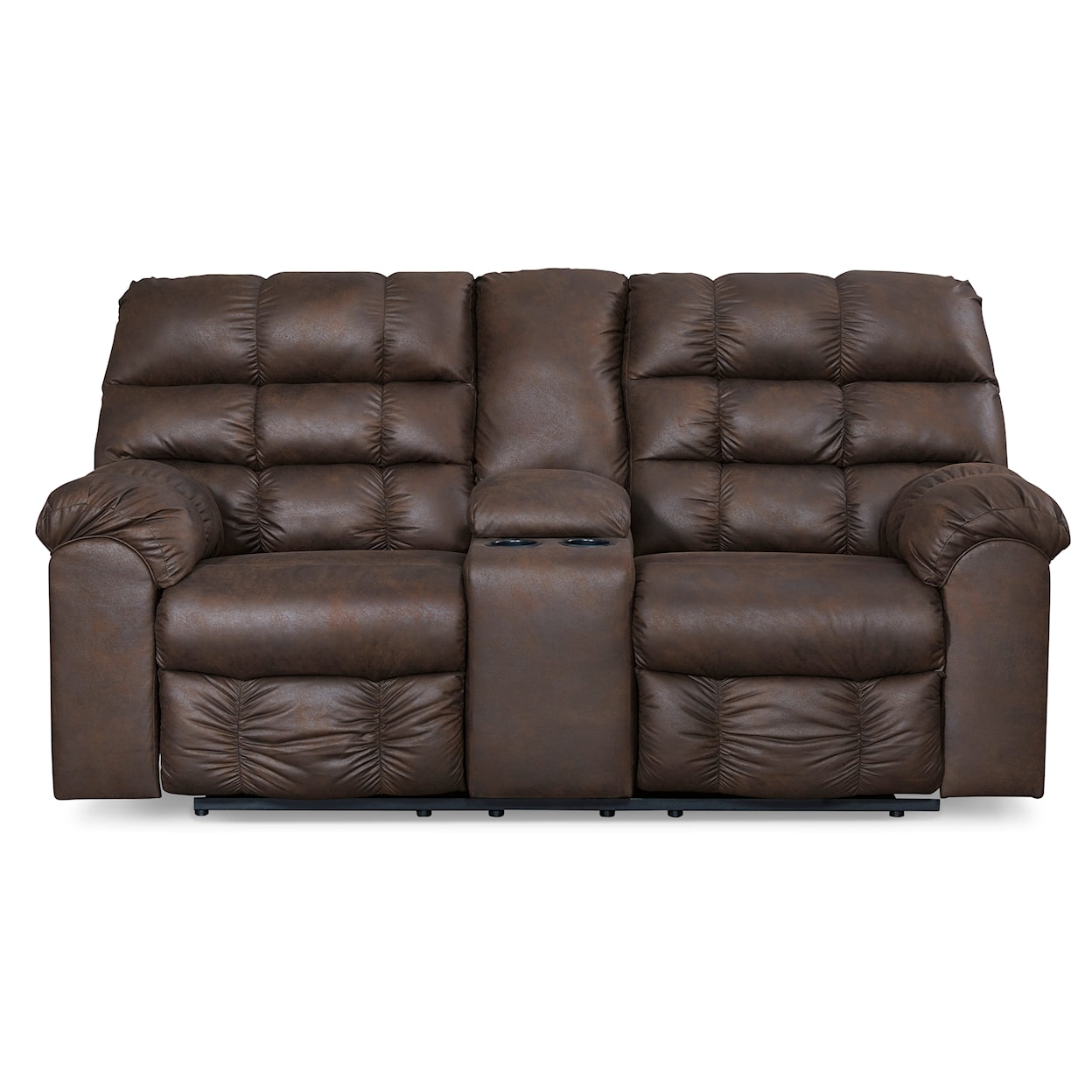 Ashley Furniture Signature Design Derwin Reclining Loveseat with Console