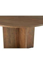 Vaughan Bassett Crafted Cherry - Medium Rustic 60" Round Dining Table with Metal Base
