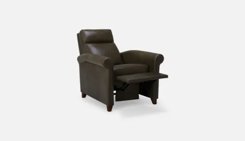 Transitional Pushback Chair with Rolled Arms