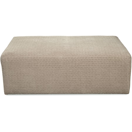 Transitional Cocktail Ottoman with Casters