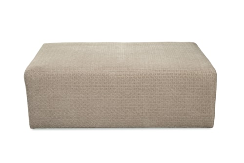 Transitional Cocktail Ottoman with Casters