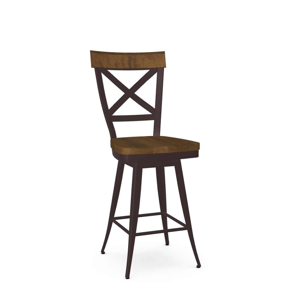 X-Back Counter Height Swivel Stool