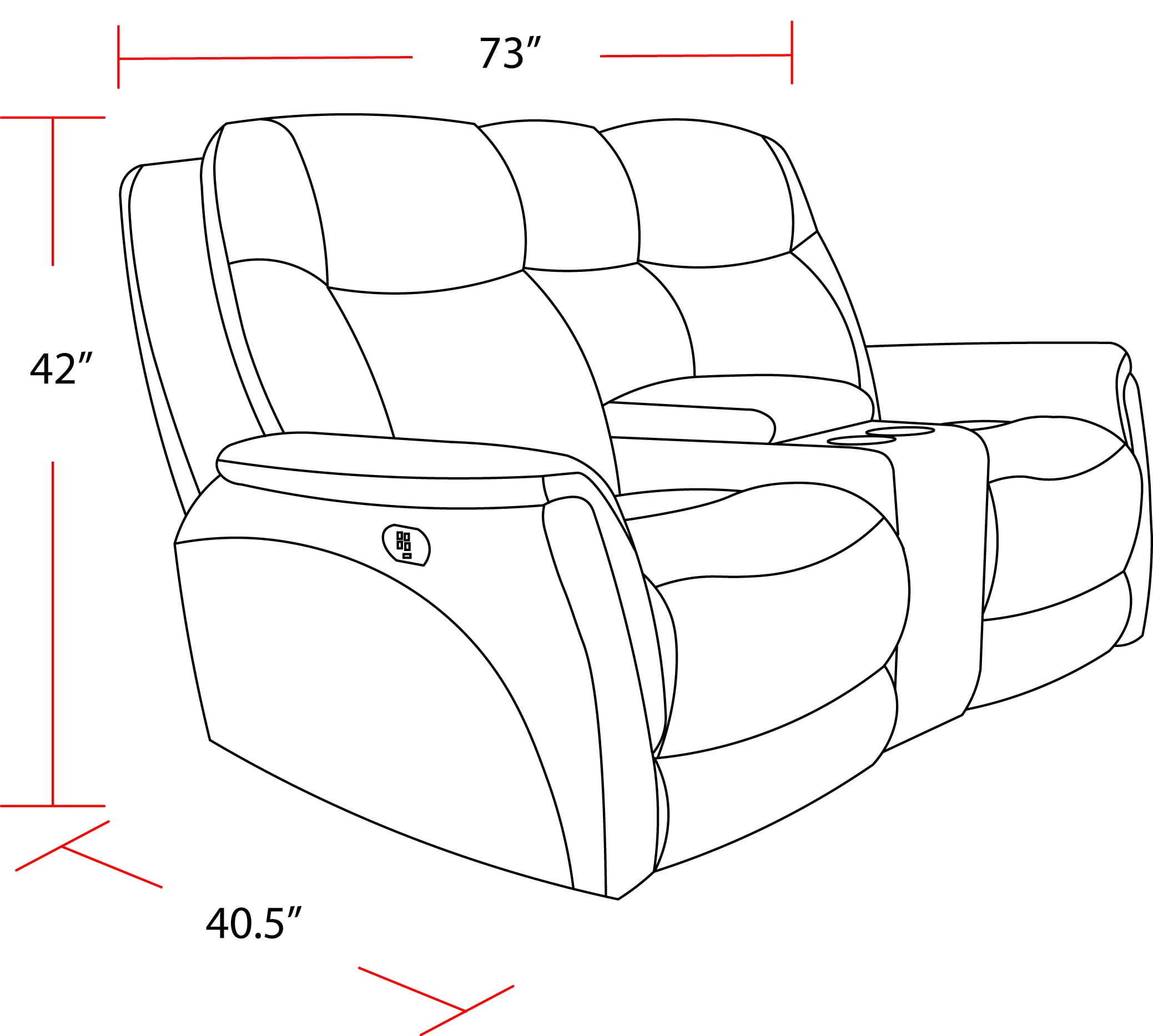 Parker Living Linus Power Reclining Sofa and Loveseat Set