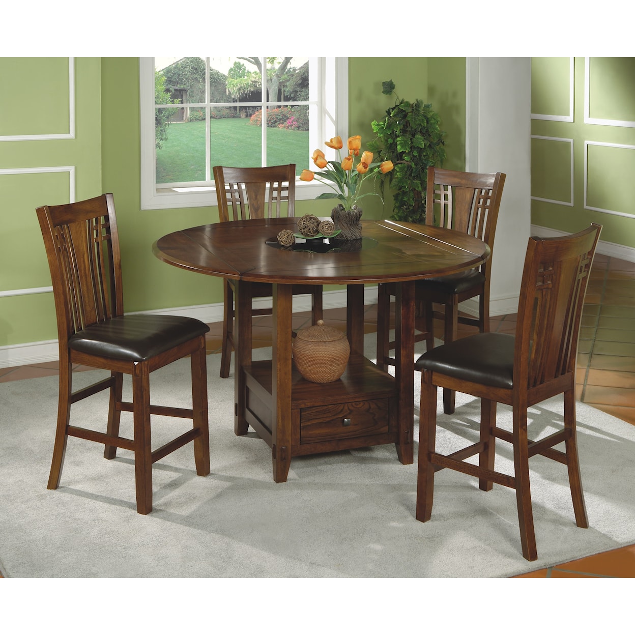 Winners Only Zahara 5-Piece Counter Table Set