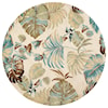 Kas Havana 3'3" X 5'3" Ivory/Blue Oasis Area Rug