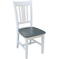 San Remo Chair (Built) in Heather Gray / White