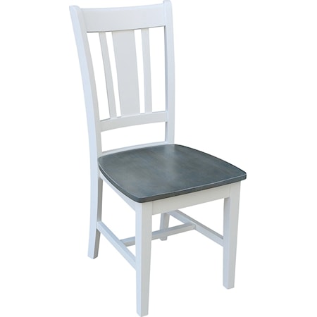 San Remo Dining Chair in Heather Gray/White