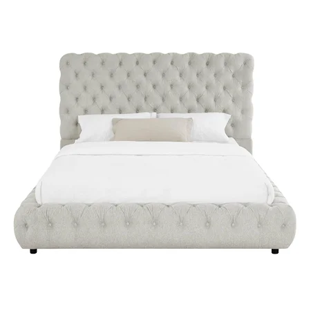 Contemporary Tufted Upholstered Bed - Queen