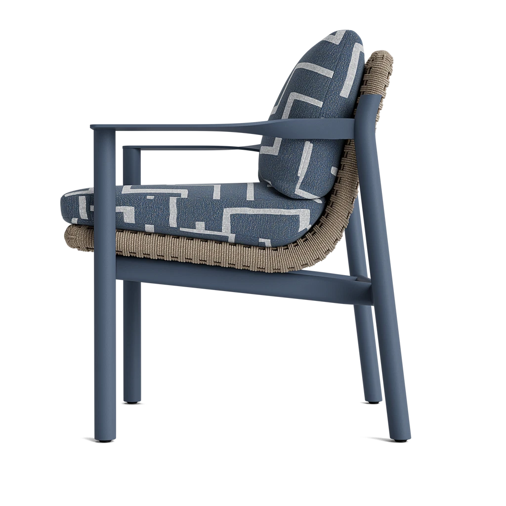 Modern Cushioned Woven Dining Armchair