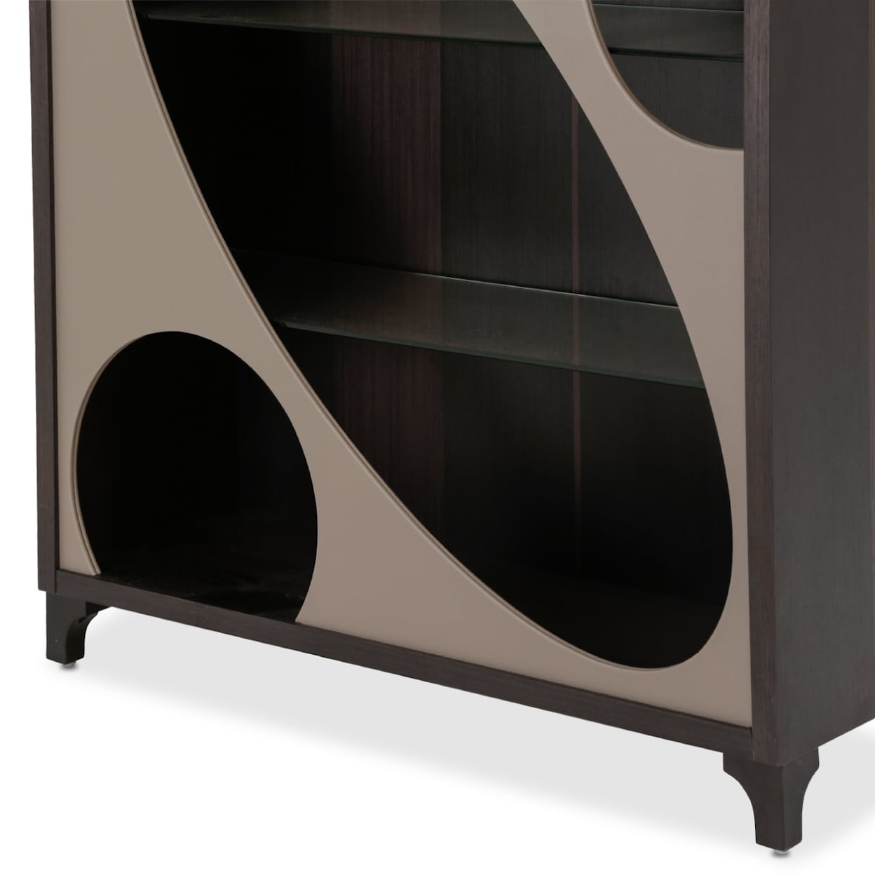 Michael Amini 21 Cosmopolitan Center Curio with Oval Cut-Out Doors