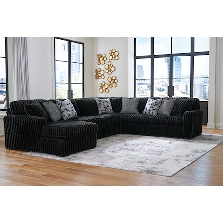 4-Piece Sectional with Chaise