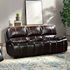 New Classic Brookings Dual Reclining Leather Sofa