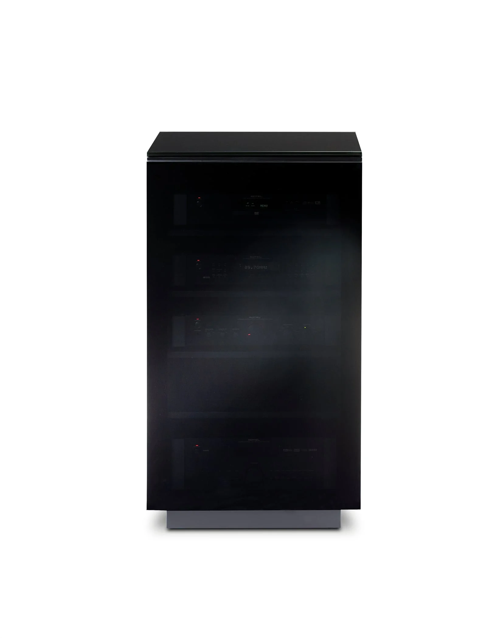 BDI Mirage 8222 Contemporary Audio Tower with Tinted Glass Door Simon