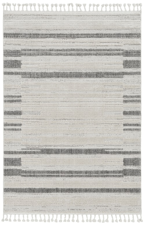 2'2" x 7'6" Ivory Grey Runner Rug