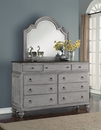 Dresser & Dresser Mirror